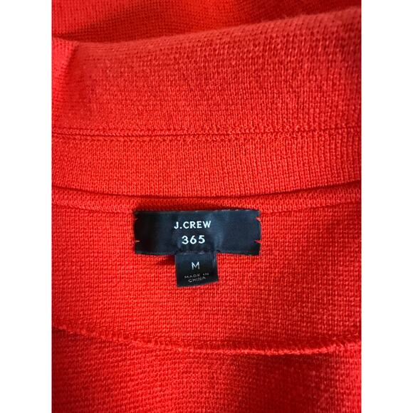 J.Crew Women's Sophie Open Front Cardigan Sweater-Blazer Merino Wool Size M Red - Picture 7 of 9